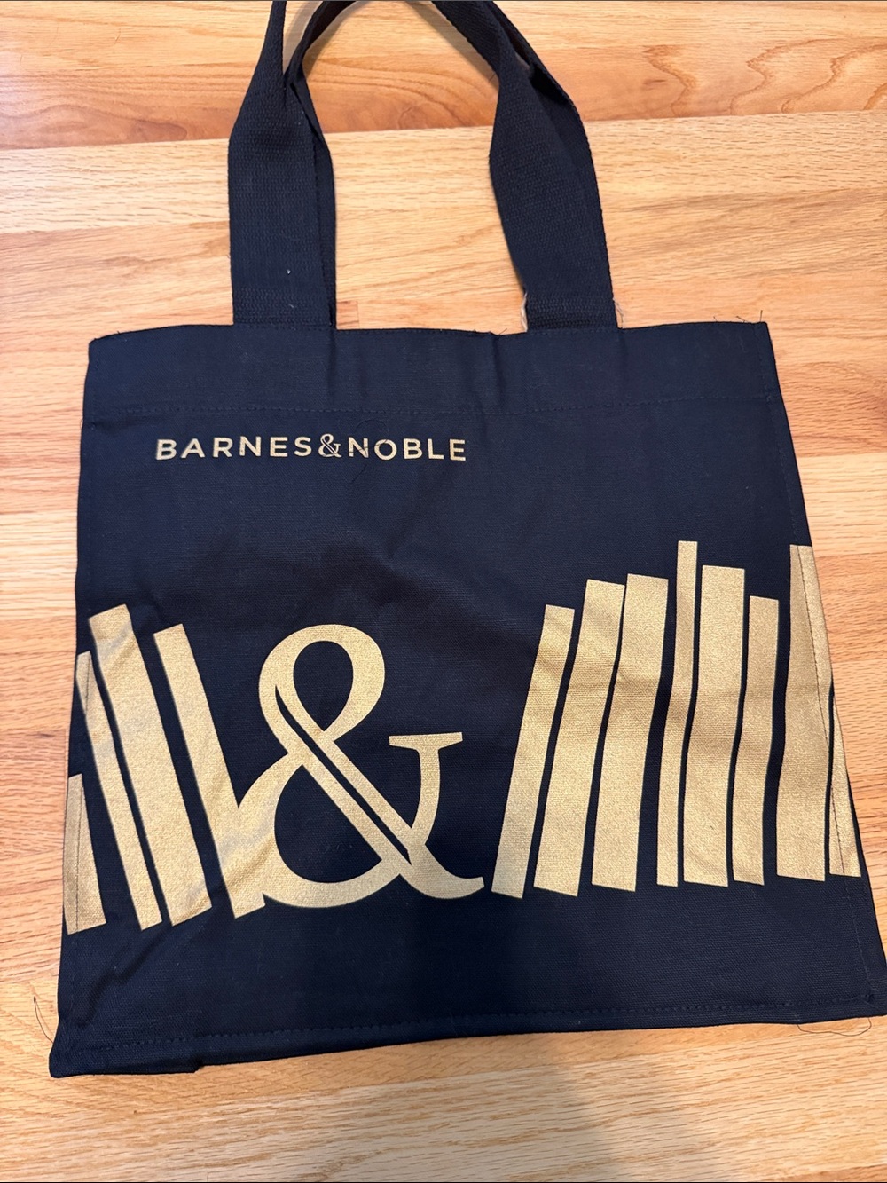 Barnes & Noble Black Tote with Gold Book & Ampersand Design - Picture 4 of 7